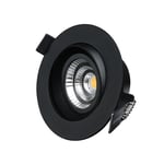 M-Penny 7,4W svart slimmad LED spotlight 3000K IP44