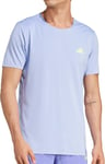 adidas Adizero Mens Running Top Blue Short Sleeve Lightweight Breathable T-Shirt