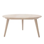 Carl Hansen - CH008, Tvålad Ek, Ø 100 cm - Höjd 48 cm - Sofabord - Hans J. Wegner - Tre farget - Tre