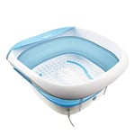 HoMedics Foldaway Luxury Foot Spa and Massager with Heater/Keep Warm Function - Soothing Vibration Massage, Clever Collapsible and Compact Design, Use with Your Favourite Bath Salts and Essential Oils