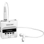 Tascam DR-10LW enregistreur audio numérique et micro cravate (blanc)