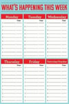 New Holland Publishers The List series - What's Happening This Week -: 7 DAY WEEK FRIDGE CALENDAR