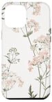 Coque pour iPhone 12 Pro Max Rose pastel Fleurs sauvages Fleurs sauvages Vintage Botanique