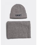 Gant Mens Beanie Scarf Gift Set - Melange - One Size