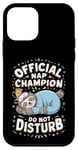 Coque pour iPhone 12 mini Champion officiel de la sieste, Nepas déranger le sommeil