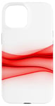 Coque pour iPhone 15 Rouge Art Minimal Abstrait Esthétique