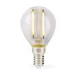 LED-lampa Lampa E14 | G45 | 2 W | 250 lm | 2700 K | Varm Vit | Retrostil | 1 st. | Tydlig