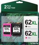 Lot De Cartouches D'Encre 62Xl 62Xl Pour 62 Xl 62Xl, Compatibles Avec Envy 5540 5640 5642 5644 5646 7640 5660 7644, Officejet 250 200 5740 5742 (1 Noir, 1 Noir, 1 Couleur)