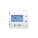 Thermostat ambiance numérique digital domocable - ATLANTIC - Programmable - Connecté - Blanc