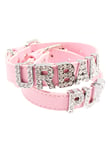 Urban Pup Personligt Läder Halsband Rosa Small