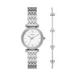 Fossil Carlie Montre pour femmes, mouvement à quartz, bracelet en acier inoxydable ou en cuir