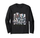 Graphic tees Close Friends Predator And Alien Cartoon Long Sleeve T-Shirt