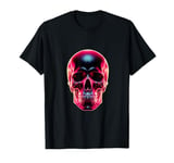 Halloween Skull Shirt Day Of The Dead Red Skull Gothic Art T-Shirt