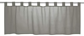 Elbersdrucke Bistrogardine Basic 07 Rideau Brise-bise Gris Transparent 48 x 140 cm Rideau Court pour Cuisine, fenêtre de Cuisine, Brise-Vue intimité 198466