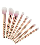 8pc Professional Makeup Brushes Rose Gold Foundation Contour Powder Brush Set UK