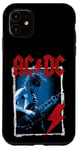 Coque pour iPhone 11 AC/DC Angus Young Blue Photo par Michael Putland