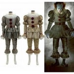 Halloween Cosplay Stephen King's It Pennywise Clown Mask Kostym Mask utan LED En storlek Guldfärgad Barn M Gold Kid M