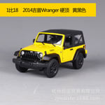 1-18 Jeep Shepherd Simulation Alloy Car Model Car Swing_Wrangler Soft Top Yellow 31676