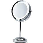 JJDK Bordspeil LED x1/x3 Silver - H: 31 cm. JJDK Mirror Skjønnhet Sminke Sminkespeil