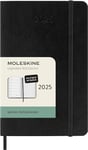 Moleskine Weekly Planner, Agenda Hebdomadaire avec Espace pour Notes 12 Mois 2025, Couverture Souple et Fermeture Élastique, Couleur Noir, Langue Allemande, Format Pocket 9x14 cm