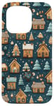 Coque pour iPhone 15 Pro Mignon, Vacances, Hiver, Village, Noël