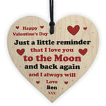 Personalised Valentines Day Gift For Girlfriend Wife Wooden Heart Gifts For Her