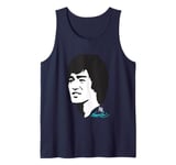 Bruce Lee The Dragon Big Face Black & White Sketch Tank Top