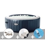 Spa gonflable Intex PureSpa Blue Navy rond Bulles 4 places