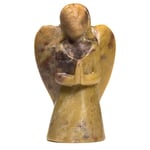 Angel Statuette Soapstone Natural -- 12.5 Cm