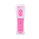 Rose Pour La Télécommande Wii Manette De Jeu 2 Fr 1 Pour Nintendo Wii Nunchuk Avec Capteur De Mouvement Intégré, Contrôleur À Distance Sans Fil Avec Étui En Silicone