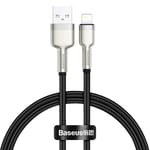 Baseus USB Till Lightning 0.25m Kabel 2.4A Cafule Metal Svart