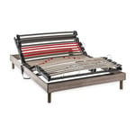 Les Tendances - deko dream Ensemble matelas+sommier relaxation électrique comfort Samba - 140x200 cm - Matelas mousse