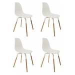 Lot de 4 Chaises Scandinaves Phénix 81cm Blanc