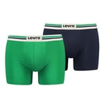 Levis Kalsonger 2P Men Sportswear Logo Boxer Brief Blå/Grön bomull Medium Herr