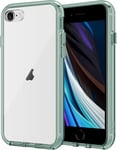 Coque Pour Iphone Se 3/2 (Modèle 2022/2020), Iphone 8 Et Iphone 7, 4,7 Pouces, Anti-Jaunissement Housse De Protection Transparente Anti-Chocs Et Anti-Rayures (Vert Nuit)