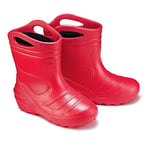 ESTRO Botte en Caoutchouc Enfant - Bottes de Pluie Enfant Fille Botte de Pluie Fourrée Enfant Botte Pluie Enfant Chaussure Pluie Enfant K051 (35 EU, Rouge)