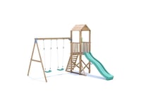 Climbing Frame with Slide, Double Swing and High Platform SquirrelFort