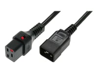 Microconnect - Strömkabel - Iec 60320 C19 Låst Till Iec 60320 C20 Rak - Ac 250 V - 16 A - 1 M - Svart