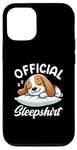 iPhone 12/12 Pro Official Sleepshirt Beagle Lover Funny Lazy Nap Dog Pajama Case