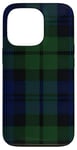 Coque pour iPhone 13 Pro Plaid écossais vert noir