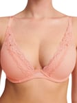 Passionata Womens Brooklyn Plunge T-Shirt Bra - Pink Polyamide - Size 34F