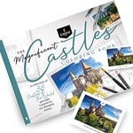 Castle Arts Castles Colouring Book | 36 Stunning Castles Curated by in-House Artists to Focus The Mind | with Colour Reference Guide | No Show-Thru Artist Grade Paper | Frameable Landscape A4 Size