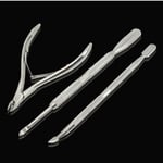 3st Nail Art Tool Sked Pusher Nipper icle Manikyr Rostfri