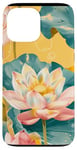 Coque pour iPhone 13 Pro Max Jaune Pop Art Imprimé Animal Fleur Lotus Éléments Célestes