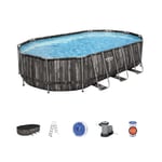 Bestway 5611R Piscine Steel Pro Max 610x366x122cm Avec Cadre Pompe Échelle Toile