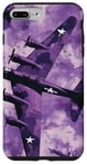 Coque pour iPhone 7 Plus/8 Plus Imprimé animal bohème violet B-17 Flying Fortress Vintage