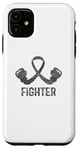 Coque pour iPhone 11 Combattant de sensibilisation au cancer du cerveau