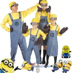 Anime Minion Full Family Cosplay Kostym Pojke Flicka Klänning Jumpsuits Män men men M