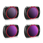 STARTRC NDPL Filters Set for DJI Osmo Pocket 3 Creator Combo Accessories - 4 Pack ND/PL16,ND/PL 32,ND/PL 64,ND/PL256(Magnetic)(Aluminum Version)