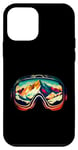 Coque pour iPhone 12 mini Lunettes de snowboard rétro, ski vintage, snowboarder cool